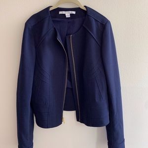 Diane Von Furstenberg Navy Blazer SZ 12